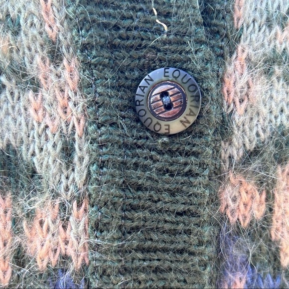 Equorian Heritage Rare 70s Vintage Button Down Cardigan Sweater | Size Medium - Picture 6 of 9